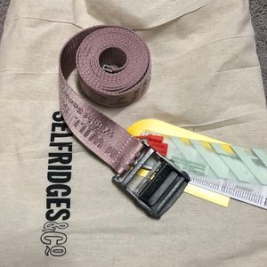 OFF-WHITE Light Pink Industrial Belt